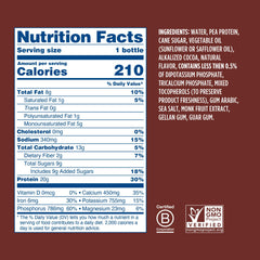 Ripple vegan protein shake chocolate bottle top label highlights key protein content