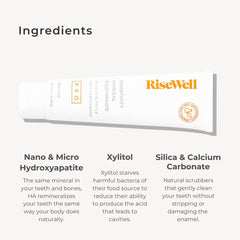 RiseWell PRO brush with paste conveying mint freshness and clean mouthfeel