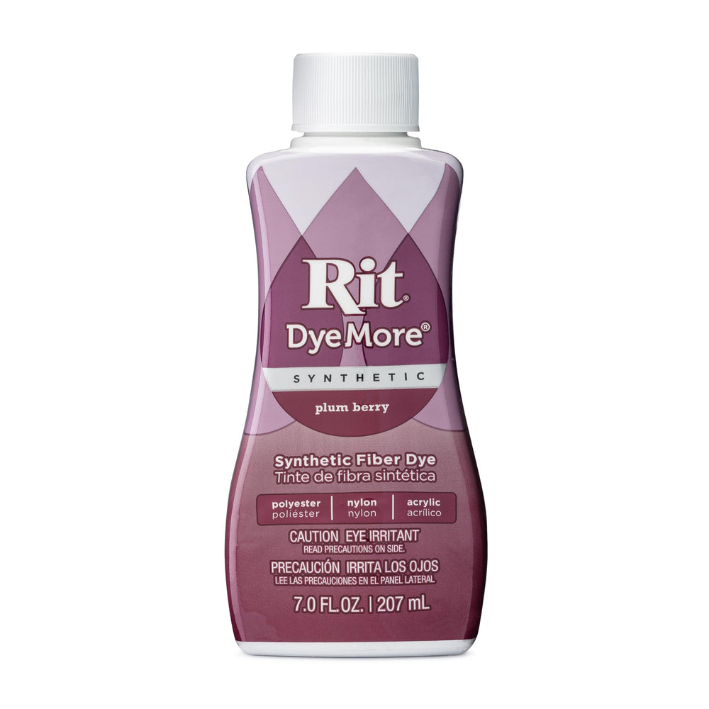 Rit DyeMore Plum Berry bottle for synthetic fabric dyeing projects