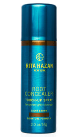 Rita Hazan Root Concealer Spray in action applying gray root coverage