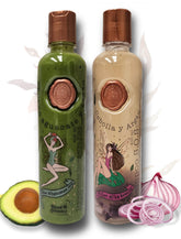 Ritual Botanico Ultra Repair SOS Shampoo on onion and argan bottle, boosting hair strength and shine.