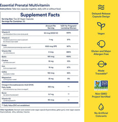 Ritual Prenatal delayed-release capsule emphasizing absorption in the small intestine