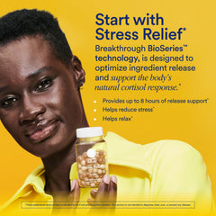 Ritual Stress Relief Affron saffron pouch label suggests mood support.