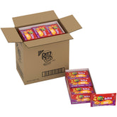 RITZ Bits Cheese Sandwich Crackers bulk packaging shown for pantry stocking.