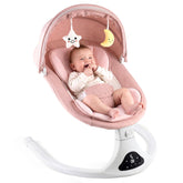 RIVIPLOU electric baby swing pink with remote control for soothing motion