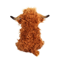 Rivoeis Highland Cows plush, fur texture close-up, soft touch you can squeeze.