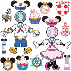 RiVolTa mouse captain hat magnet on fridge adds playful nautical charm.