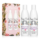 Rizos Curls Hydrating Shampoo bottle pour highlights gentle cleansing and shine.