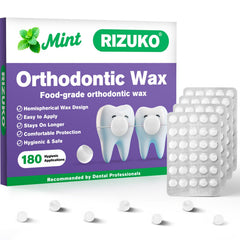 RIZUKO braces wax with dome design provides strong, comfortable protection for braces.