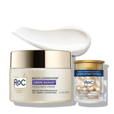 RoC crepe repair cream jar-pump illustrating daily hydration and smoothing