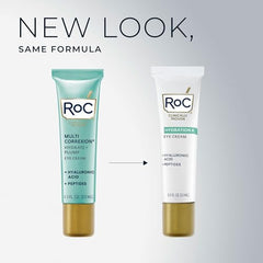 RoC Hyaluronic Eye Cream being applied around the orbital bone.