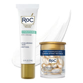 RoC Hyaluronic Eye Cream jar hydrates and nourishes the delicate eye area.