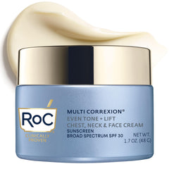 RoC Multi Correxion 5in1 cream bottle for chest, neck, and face hydration and protection