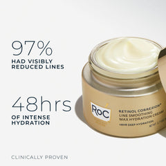 Close-up of RoC Max Hydration texture showing creamy, lightweight feel.