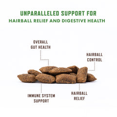 Rocco & Roxie hairball treats creamy-center close-up, satisfying texture with a soft center.