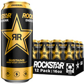 Rockstar Original Energy 16oz can with bold branding for sustained activity.