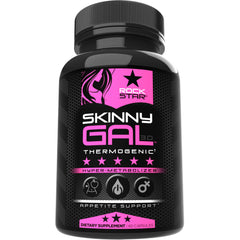 Rockstar Skinny Gal bottle front view showing compact thermogenic supplement.