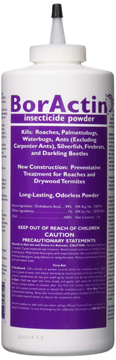 Rockwell BorActin dust packet close-up for broad indoor pest control.