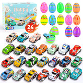 Roicaholy 24-count Easter eggs with pull-back cars for engaging egg hunts