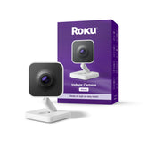 Roku Indoor Camera front view for quick room monitoring from Roku devices.