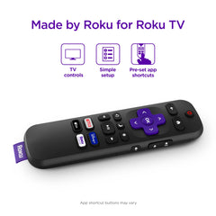 Roku official TV remote in hand facilitates comfortable streaming control.