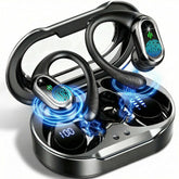 Rolosar earbuds with LED display case showing battery level for easy charging