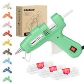 Romech mini 20W hot glue gun close-up nozzle for precise application.