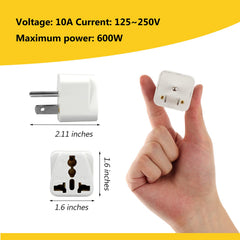 Romeda compact-travel-adapter white, ideal for pocket-friendly carry