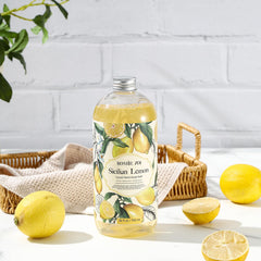 ROMIIE ZOI lemon hand soap refill packaging showcases generous 750 ml size for home use.