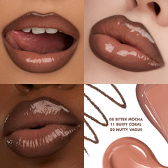 rom&nd Glasting Melting Balm #11 Buffy Coral hydrates lips with subtle tint for natural glow.