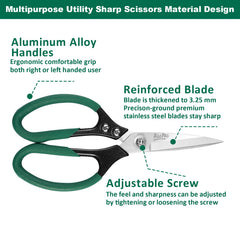 RooPro Heavy Duty Scissors cutting cardboard, ideal for packaging and quick trim tasks.