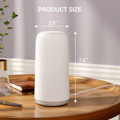 ROOTRO sleek white shade provides even illumination with a modern look.