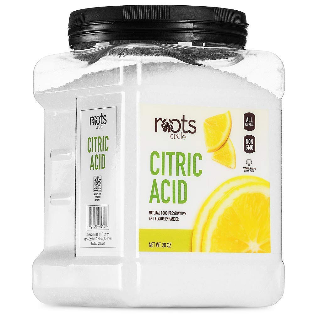 Roots Circle citric acid front packaging for food and cleaning