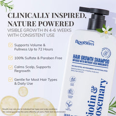 Close-up of natural ingredients for RootStim Biotin and Rosemary Shampoo nourishing scalp health