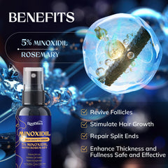 RootStim rosemary infused formula bottle highlighting botanical blend for hair care