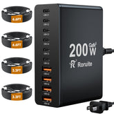 Roruite 10-in-1 charging station powers multiple devices at once for home or office