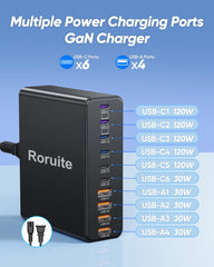 Roruite compact travel design fits hotels and on-the-go charging