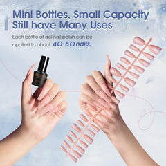 ROSALIND 5ml bottles are compact for travel and on-the-go manicures.