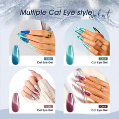 ROSALIND holographic 9D cat eye gel creates galaxy-like shimmer.
