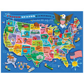 RoseArt map of USA puzzle with large pieces for easy handling and independent play