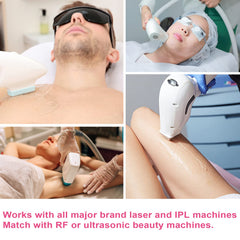 RoseVee cooling gel applied to skin before device treatment for comfort