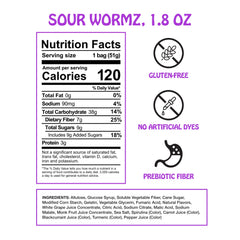Rotten Sour Gummy Worms serving bowl featuring colorful worms for a quick treat.