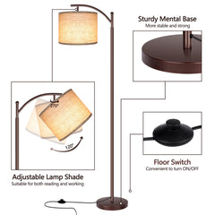 ROTTOGOON floor lamp with rotatable head enables versatile lighting angles.