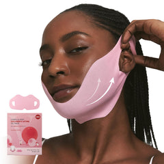 Round Lab Camellia Deep Collagen V Lifting Mask close-up shows hydrogel texture for cooling depuffing
