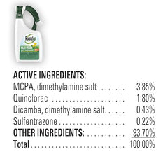 Roundup For Lawns3 highlights 253 weeds coverage on label