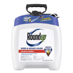 Roundup weed killer bottle targets stubborn weeds for outdoor spaces