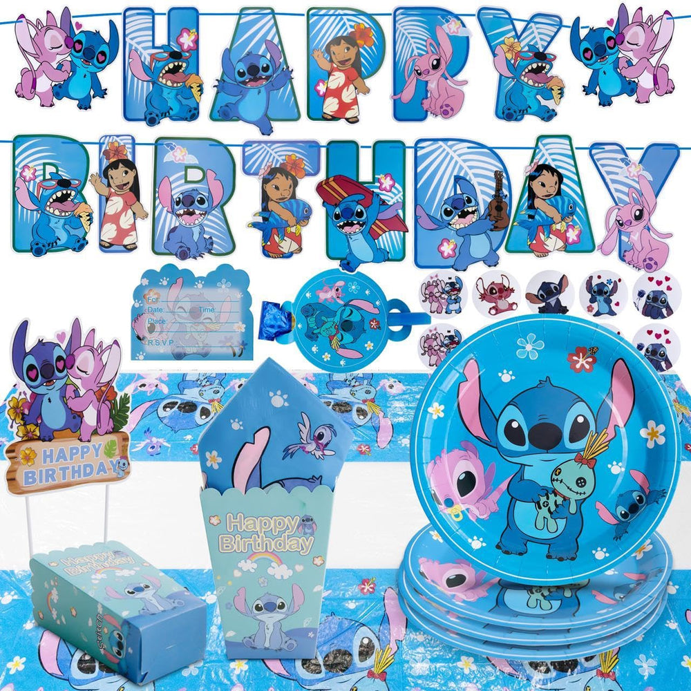 Rovercci Stitch kids plates brighten a cheerful birthday party.