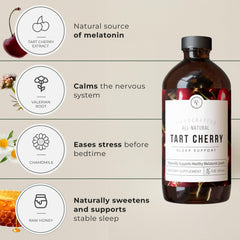 Rowe Casa Organics valerian root chamomile honey blend bottle promotes gentle evenings.