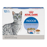 Royal Canin Indoor Morsels in Gravy bowl scene, highlighting appealing texture for indoor cats.