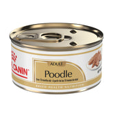 Royal Canin Poodle Adult wet food loaf in sauce enhances palatability for finicky Poodles.